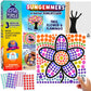 PURPLE LADYBUG Window Art Craft Kits - Fun Spring Crafts for Kids Ages 8-12, Multicolor, Medium Size, Model A-PL-1115