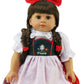 American Fashion World Traditional German or Swiss Dress for 18-Inch Dolls | enhanced Quality & Trendy Design | Dolls Clothes | Outfit Fashions for Dolls for Popular Brands