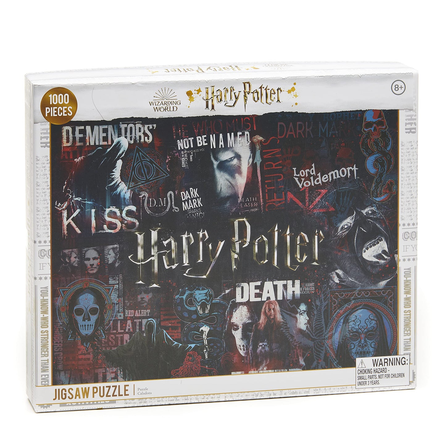 Paladone Harry Potter Dark Arts 1000 Piece Jigsaw Puzzle, Featuring Voldemort And Death Eaters - 30' X 24' Spooky Merchandise & Poster For Harry Potter Fans, Black