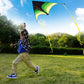 SYNCFUN Large Delta Kite Gradient Green- Easy to Fly for Kids and Adults, Beach Kite with 328 ft String for Outdoor Games and Ac