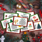 Gihyan Christmas Party Games - Scavenger Hunt Clue Cards with Envelopes, 13 Paper Cards for Xmas & New Year Celebrations