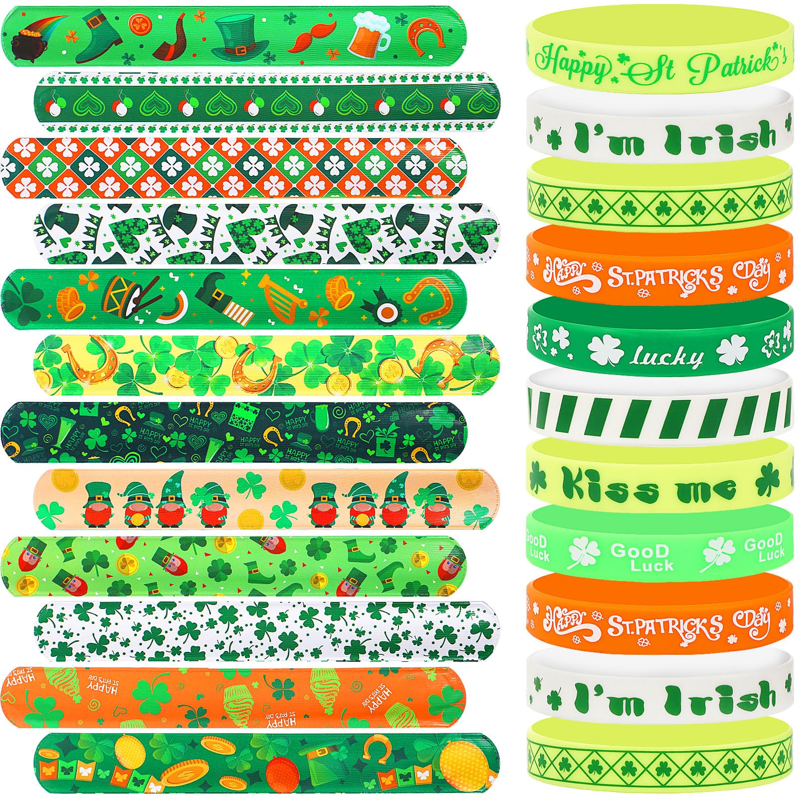 Junebrushs 50Pcs Kindergarten Graduation Party Favors, Colorful Congrats Grad Slap Bracelets And Silicone Bracelets For Kids Cla