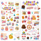 Linaye 24 Sheets Happy Birthday Stickers For Kids Adults 730 Counts Birthday Stickers Small Large Stickers For Birthday Party, B