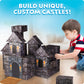 Blue Marble Jumbo Cardboard Building Blocks - 25+ Large Blue Bricks for Kids - Indoor Playhouse & Castle Building - Model NGCASTLE30