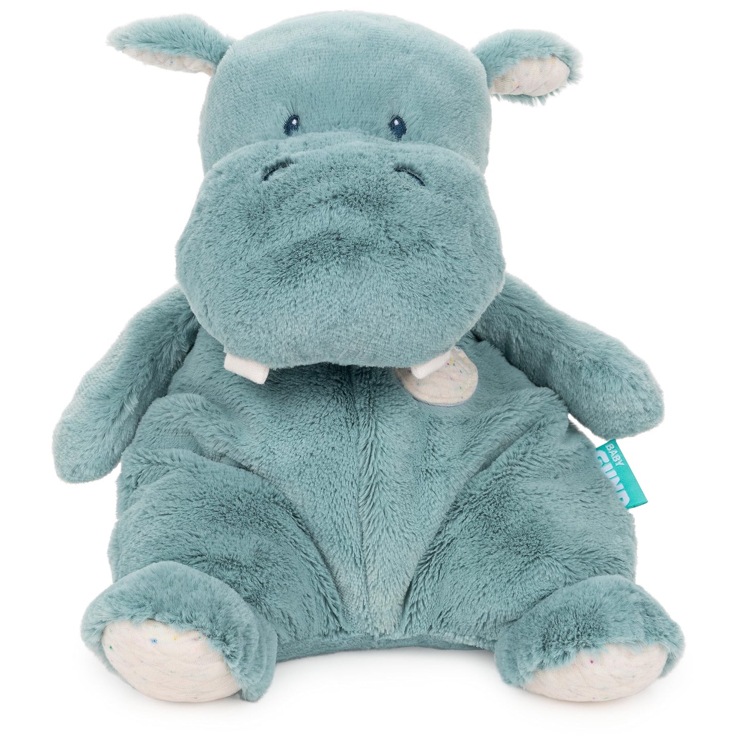 Gund Baby Oh So Snuggly Hippo Large Plush Stuffed Animal For Babies And Infants, Teal, 12.5
