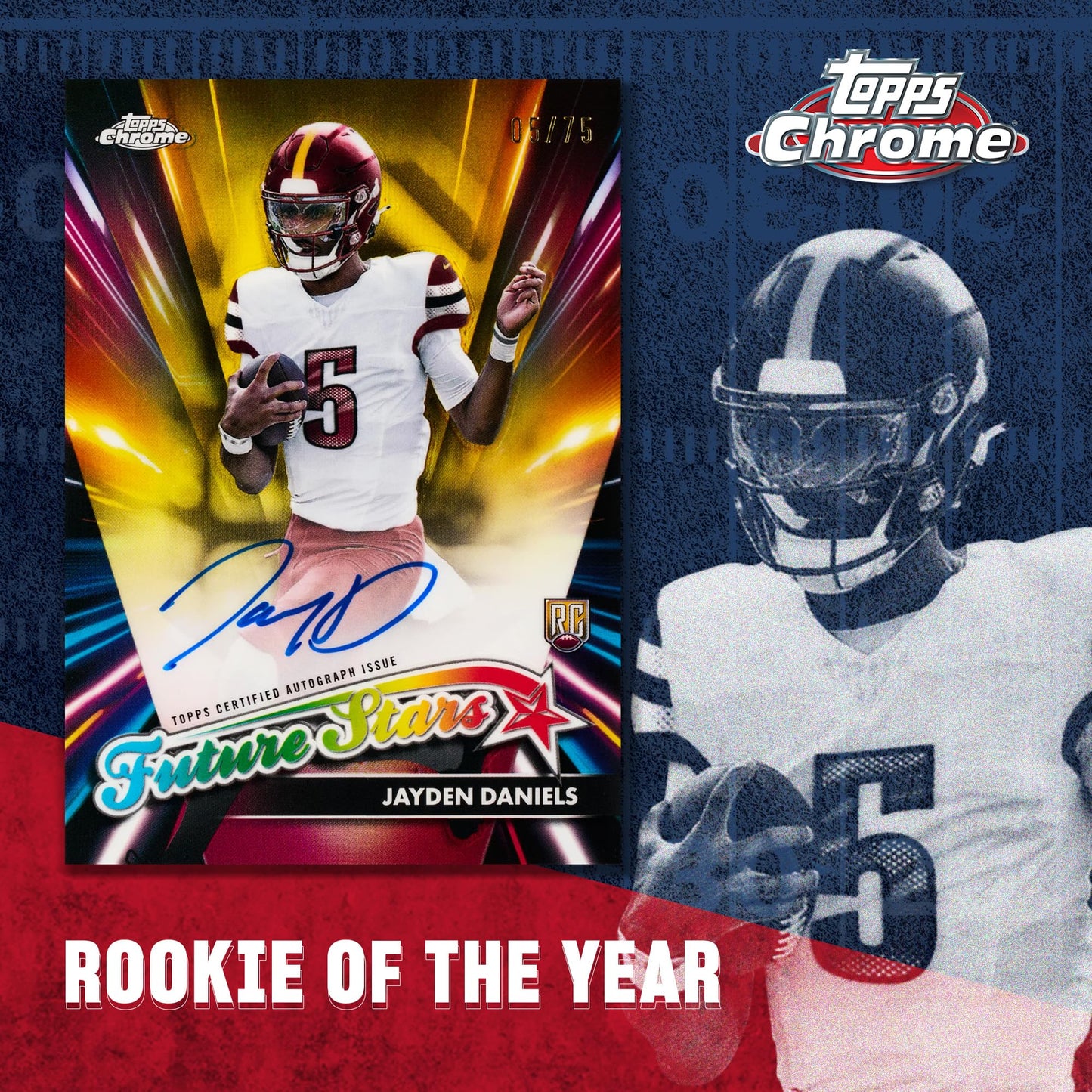 2024 Topps Chrome Football Cards Factory Sealed Value Box
