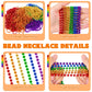 100 Pcs Lgbt Beads Necklaces, 33'' Rainbow Beads Bulk, Plastic Colorful Beaded Necklaces Set, Lgbt Parade Throw Accessories Stuf