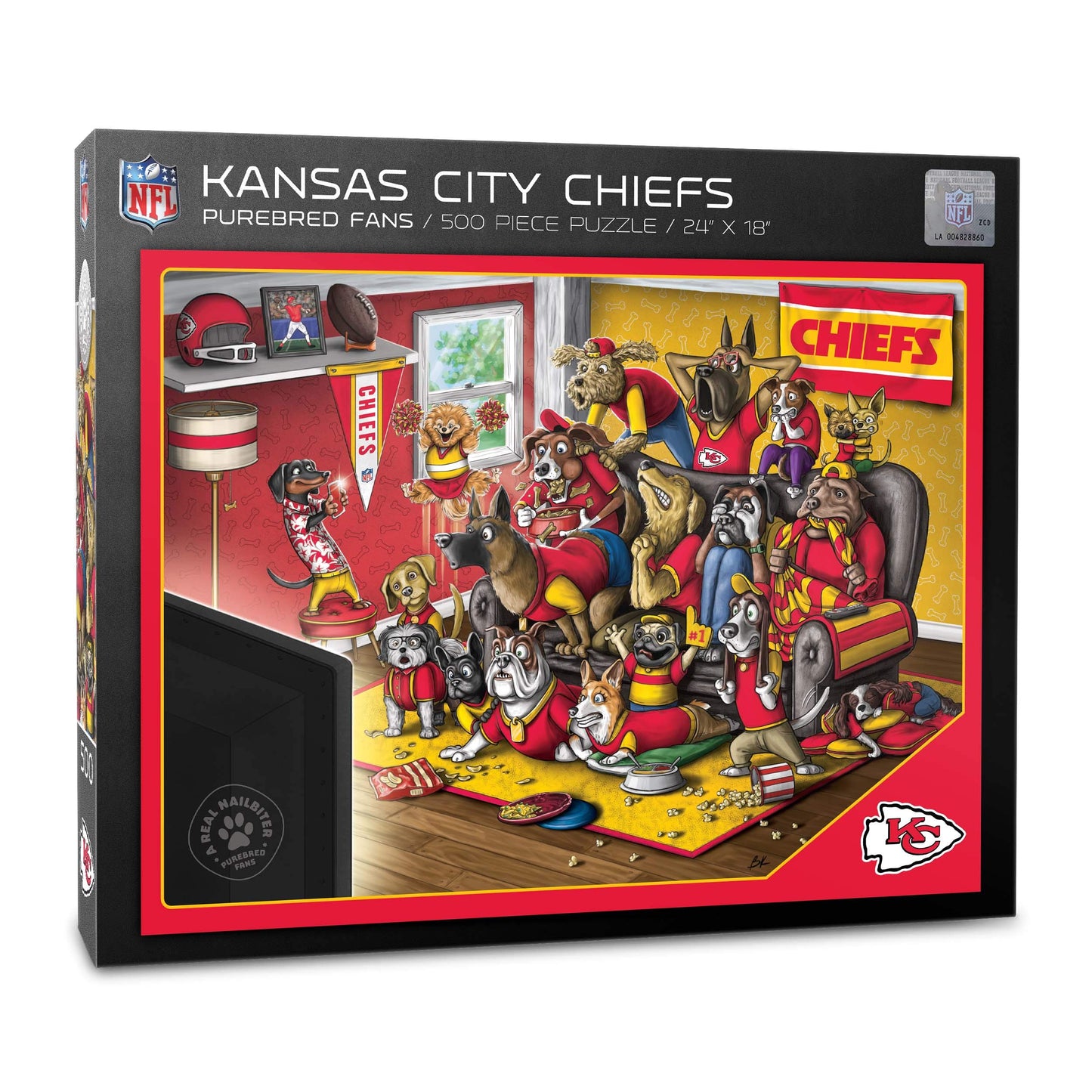 YouTheFan NFL Kansas City Chiefs 500pc Puzzle - Cardboard, Team Colors, Model 2502069