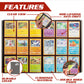 9 Pocket Trading Card Binder-Holofoil Yellow Album W Side Loading Pockets, Antitheft Anti-Drop-Tcg Collector Storage Organizer F