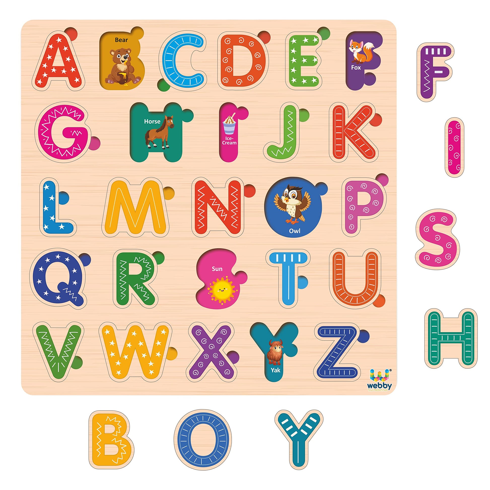 Webby Wooden Numbers Counting Montessori Educational Pre-School Puzzle Board Toy For Boys And Girls
