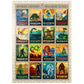 Mypuzzle Mythical Creatures From Around The World, Vintage Poster - Premium 500 Piece Jigsaw Puzzle For Adults