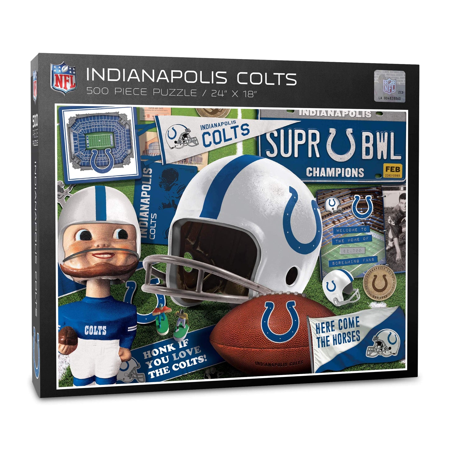Youthefan Nfl Indianapolis Colts Retro Series Puzzle - 500 Pieces