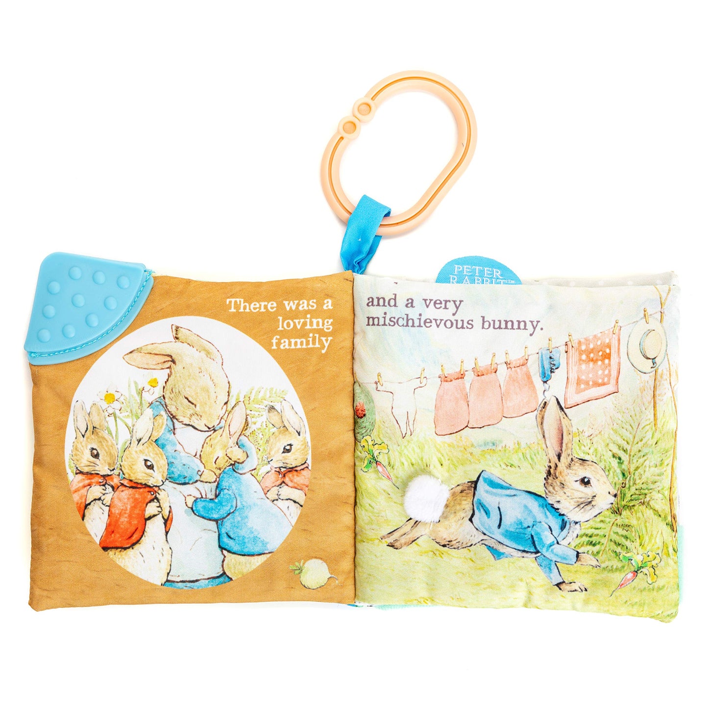 KIDS PREFERRED Peter Rabbit Soft Book with Toy, Teether, Crinkle - 5 Inch, Multicolor, Cotton, Model 24216