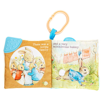 KIDS PREFERRED Peter Rabbit Soft Book with Toy, Teether, Crinkle - 5 Inch, Multicolor, Cotton, Model 24216