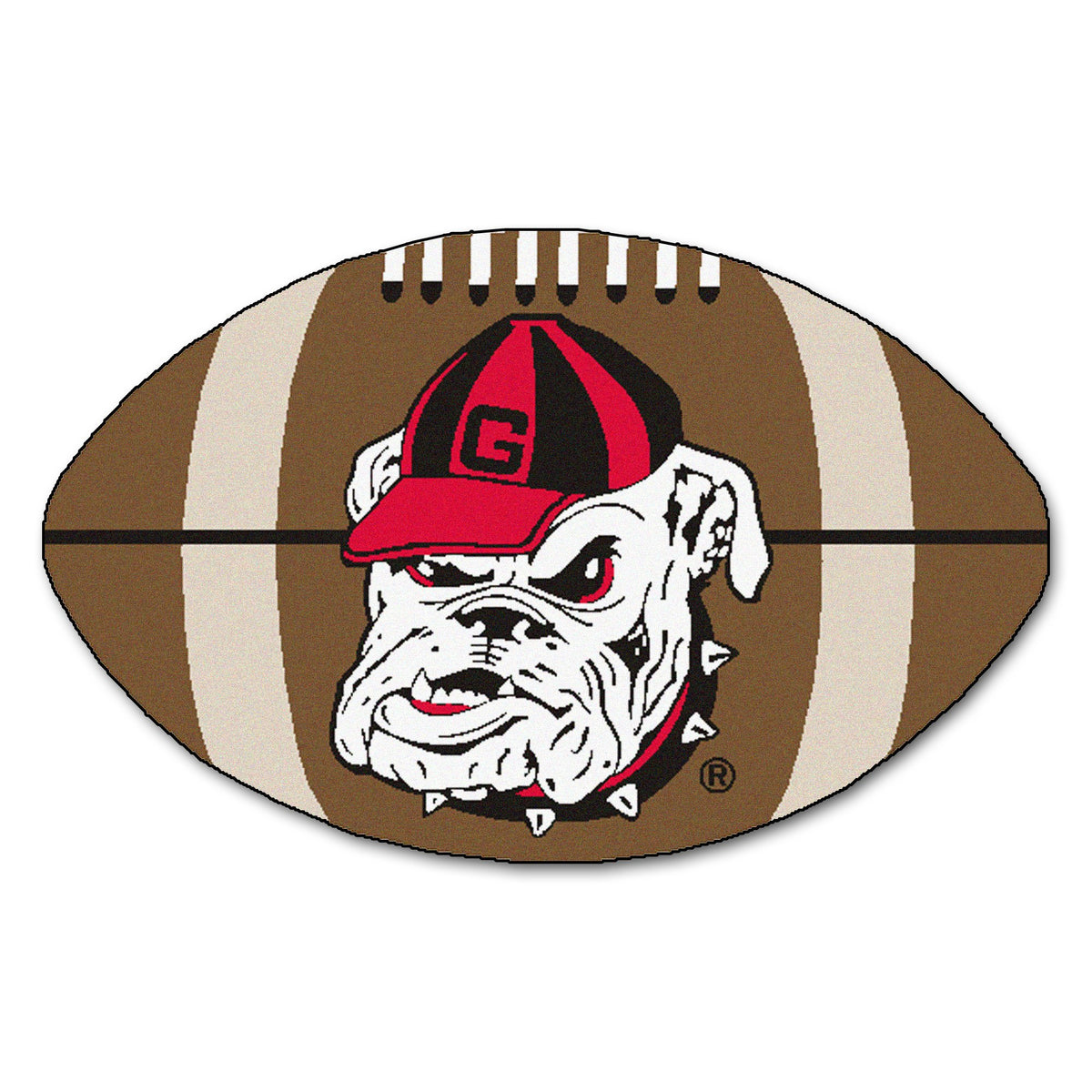Fan Mats Georgia Bulldog Football Rug, 22 x 35
