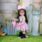 Wawa-Haokeai Reborn Toddler Stand Doll -22 Inch Sunday Best With 3D Painted On Smiles Face, Full Vinyl With Rooted Hair