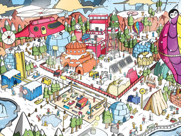 Lucky Puzzles Arctic Antics - 500 Piece Jigsaw Puzzle for mature-themeds & Kids 12+ | Funny Polar Adventure Magic Puzzle | Coolest mature-themed Puzzles | Challenging Unique and Family Fun | 18 x 24 Inches