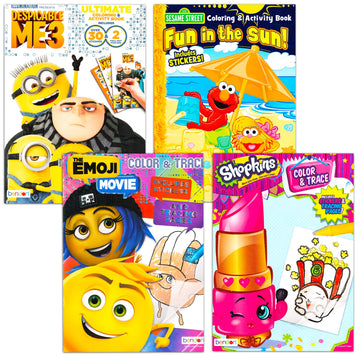 Coloring Books Bulk Assortment For Girls Kids Ages 4-8, Bundle Includes 8 Activity Books With Games, Puzzles, Mazes And Stickers