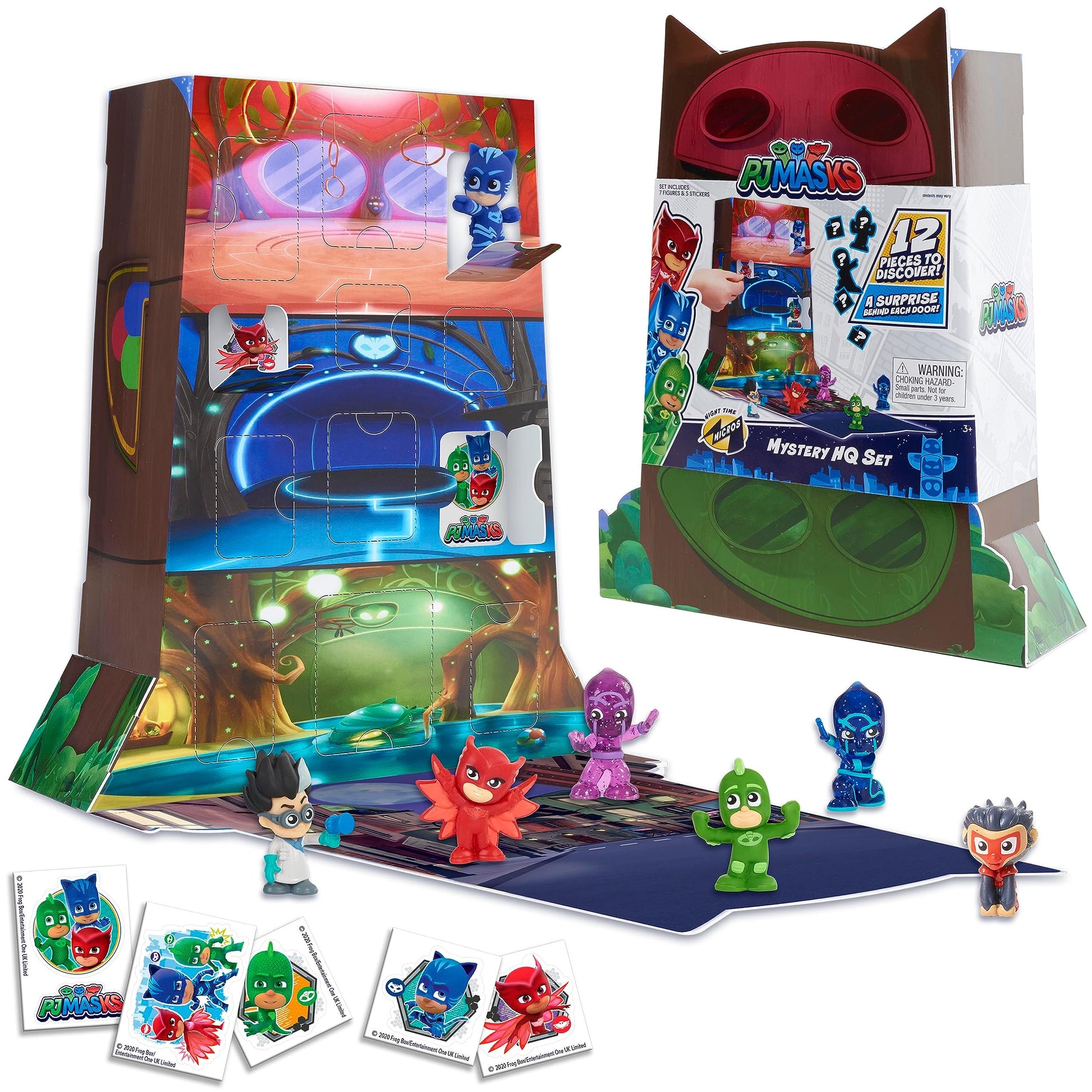 PJ Masks Night Time Surprise Micros Figures HQ Box Set - Box 1, Collectible Figures, Kids Toys for Ages 3 Up by Just Play