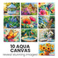 QUOKKA 10PACK Water Painting Dementia Activities for Seniors - Vibrant Blooms - Alzheimers Products for Elderly - Activities for