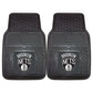 FANMATS 9342 Brooklyn Nets 2-Piece Heavy Duty Vinyl Car Mat Set, Front Row Floor Mats, All Weather Protection, Universal Fit, De