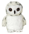 Aurora® Mini Flopsie™ Snowy Owl Stuffed Animal, 7" White, Polyester, Model 31345 - Adorable Companion for All Ages