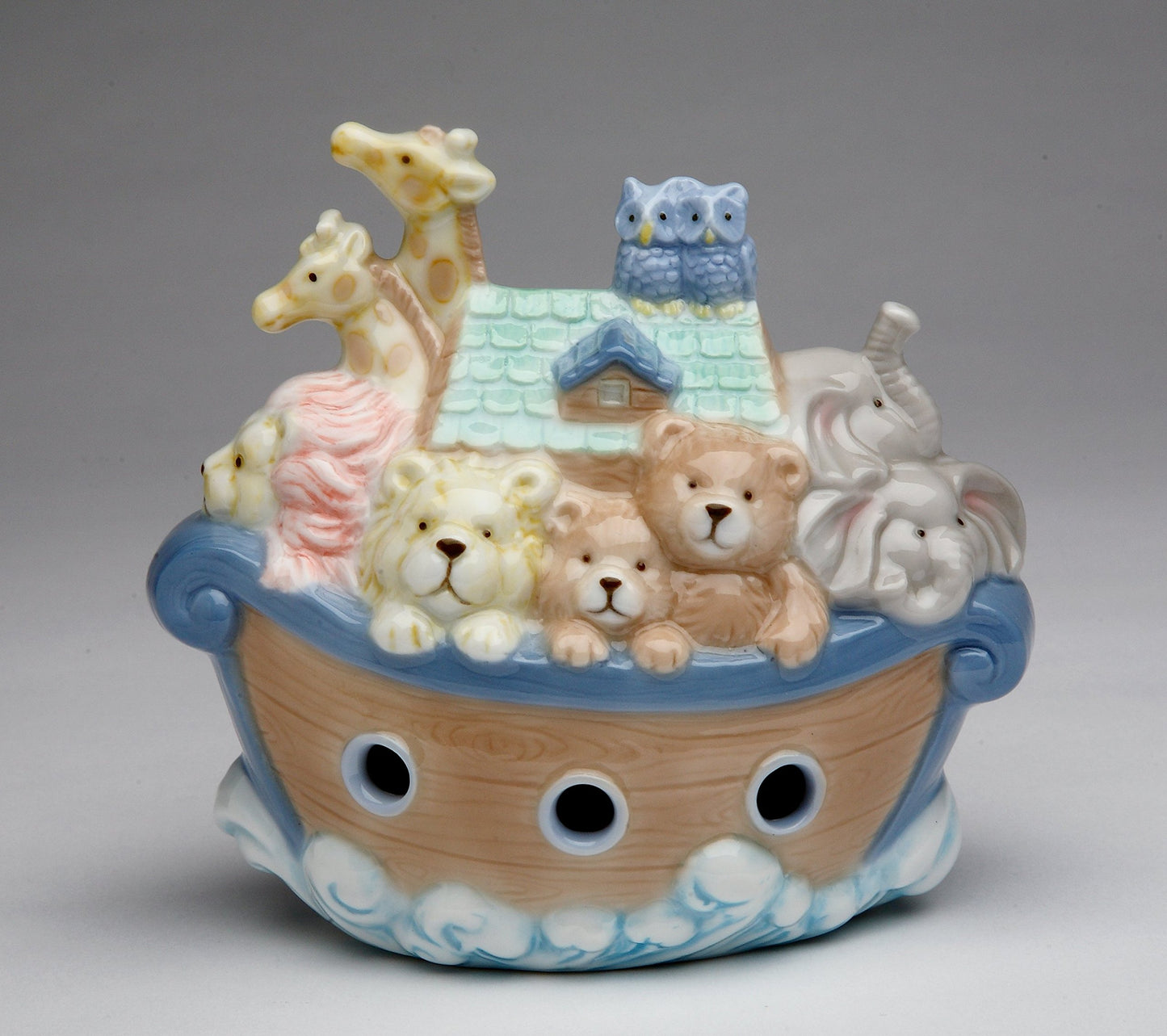 Cosmos Gifts 2041 Fine Porcelain Noah'S Ark Piggy Bank, 4' H
