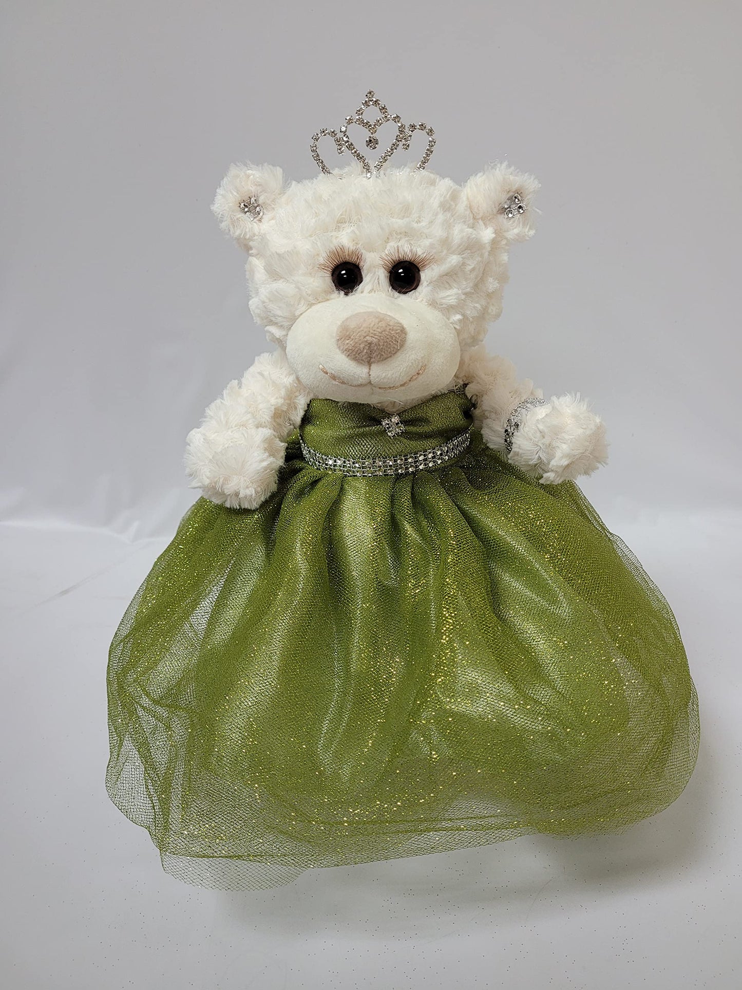 Kinnex Collections Since 1997 12' Quince Anos Quinceanera Last Doll Teddy Bear With Dress (Centerpiece) ~ Arc09831-35 (Sage Green)