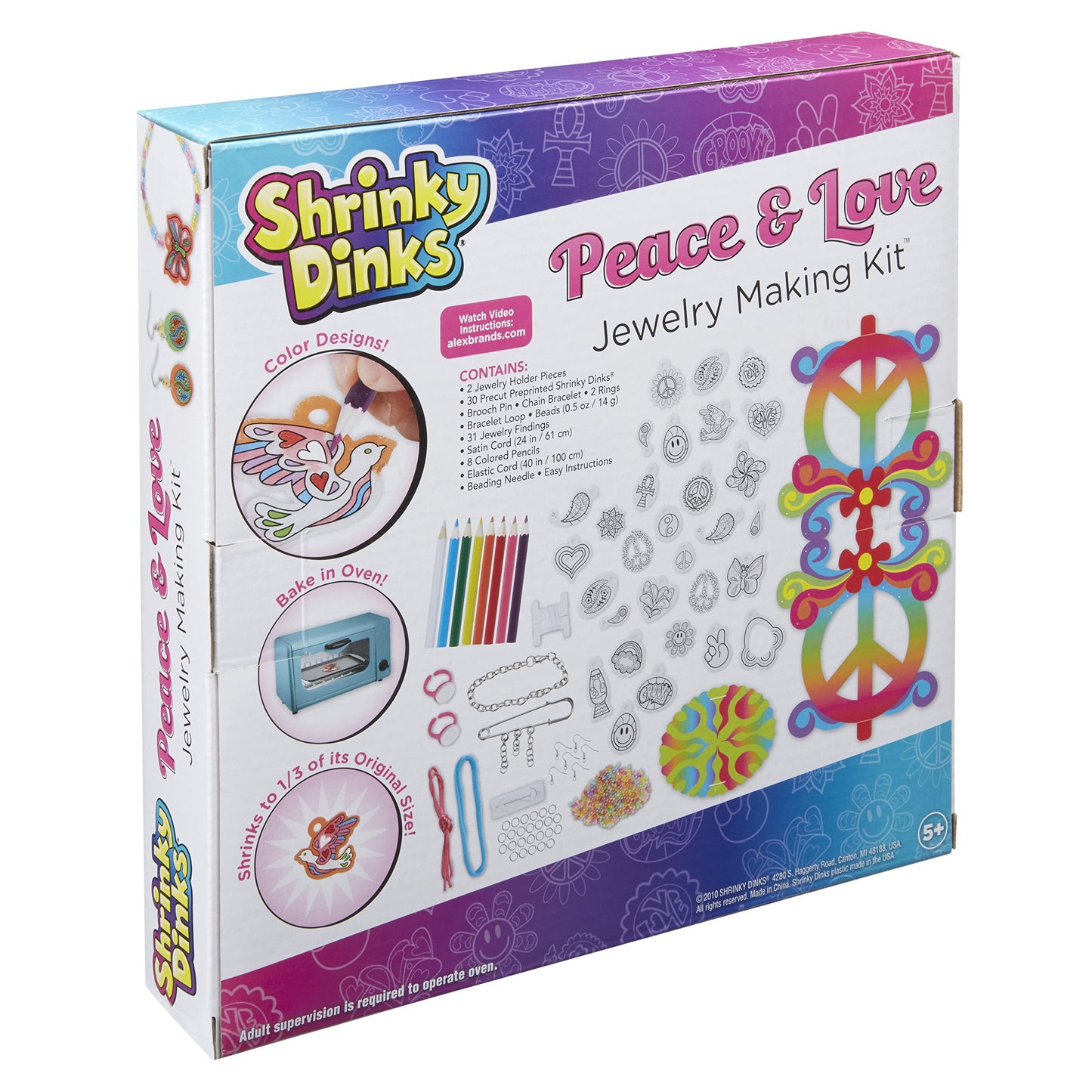 Shrinky Dinks Peace and Love Jewelry Kit