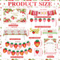 100 Pcs Strawberry 1St Birthday Party Decorations Berry First Birthday Decor For Girls Strawberry Theme Sweet One Birthday Party