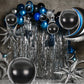 14Pcs Black Foil Balloons Mylar Balloons 22In 15In 10In Black Balloons Different Sizes Large Metallic Black Balloons Chrome Ball