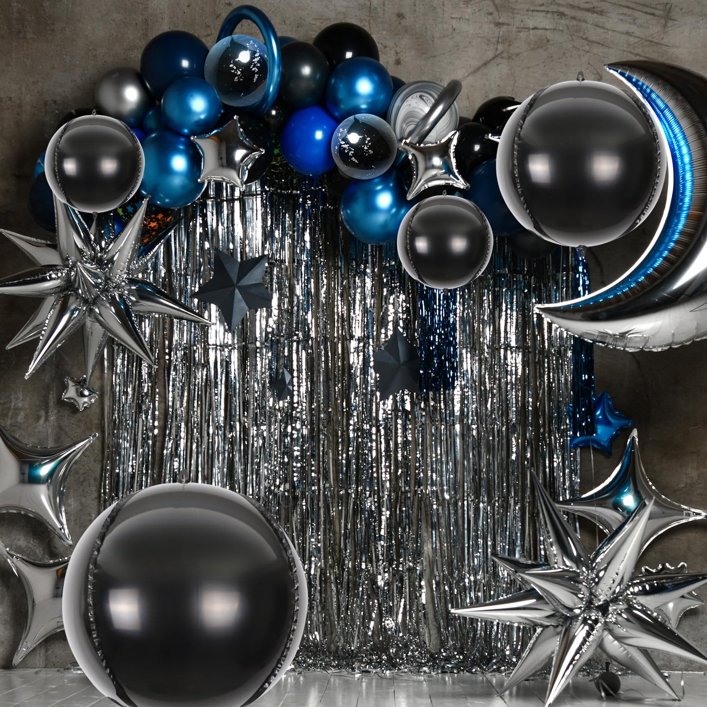 14Pcs Black Foil Balloons Mylar Balloons 22In 15In 10In Black Balloons Different Sizes Large Metallic Black Balloons Chrome Ball