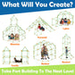 Tiny Land Fort Building Kit Creative Fort Indoor Outdoor For 5,6,7,8 Years Old Boys And Girls Stem Building Toys With Storage Bag Diy Castles Tunnels With 86 Rods And 44 Balls
