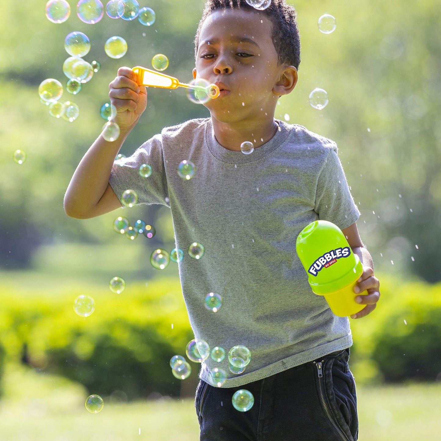 Little Kids Fubbles Bubbles No-Spill Tumbler Toy - 4oz Solution, Multi-colored, Model 152 for Babies, Toddlers & Kids