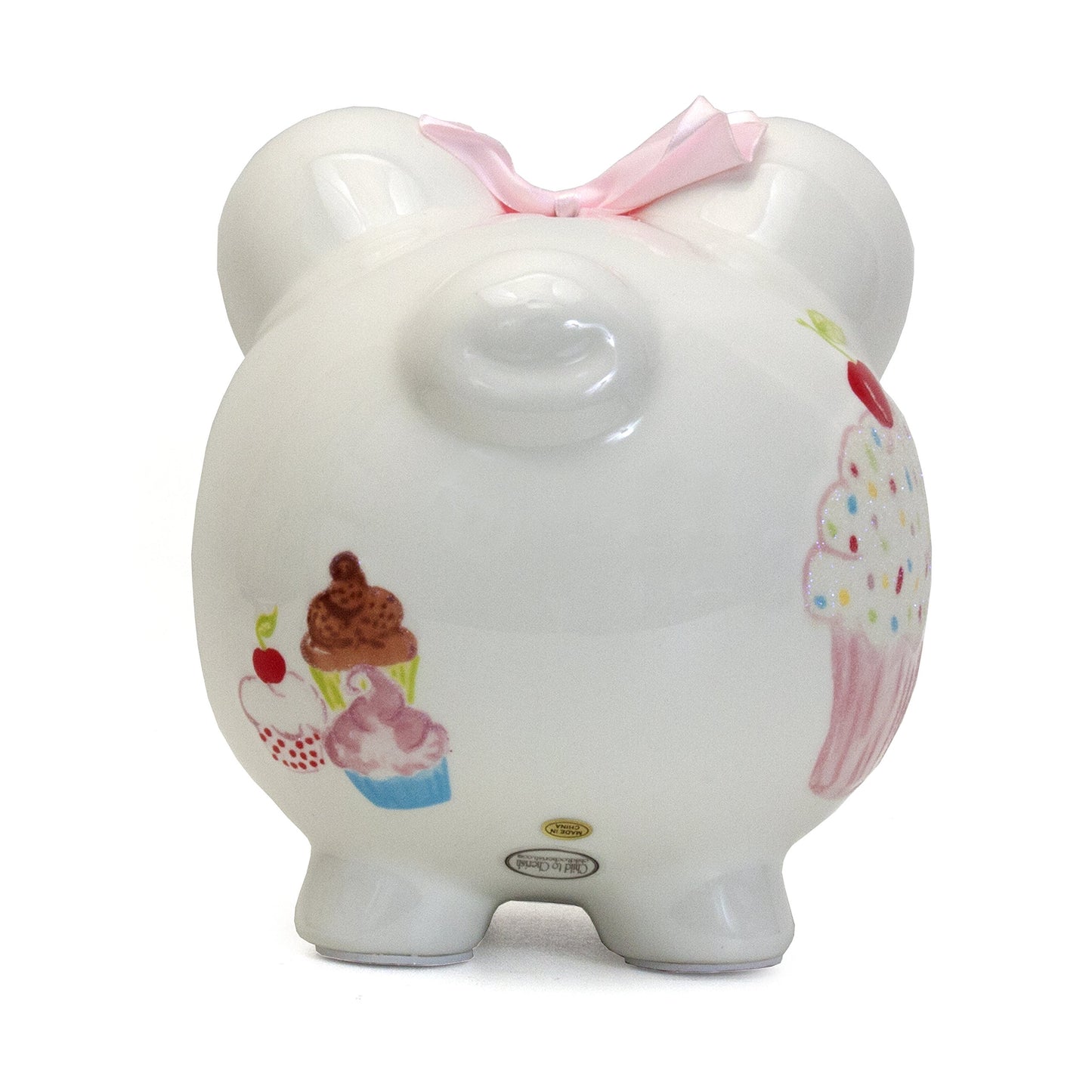 Child To Cherish Ceramic Piggy Bank For Girls, Sprinkle Cupcake