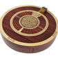 House of Cribbage Round 4 Track Cribbage Board - Bloodwood & White Maple, Card Storage Drawer, Model 80RND-09-WB-4T-120-DR.