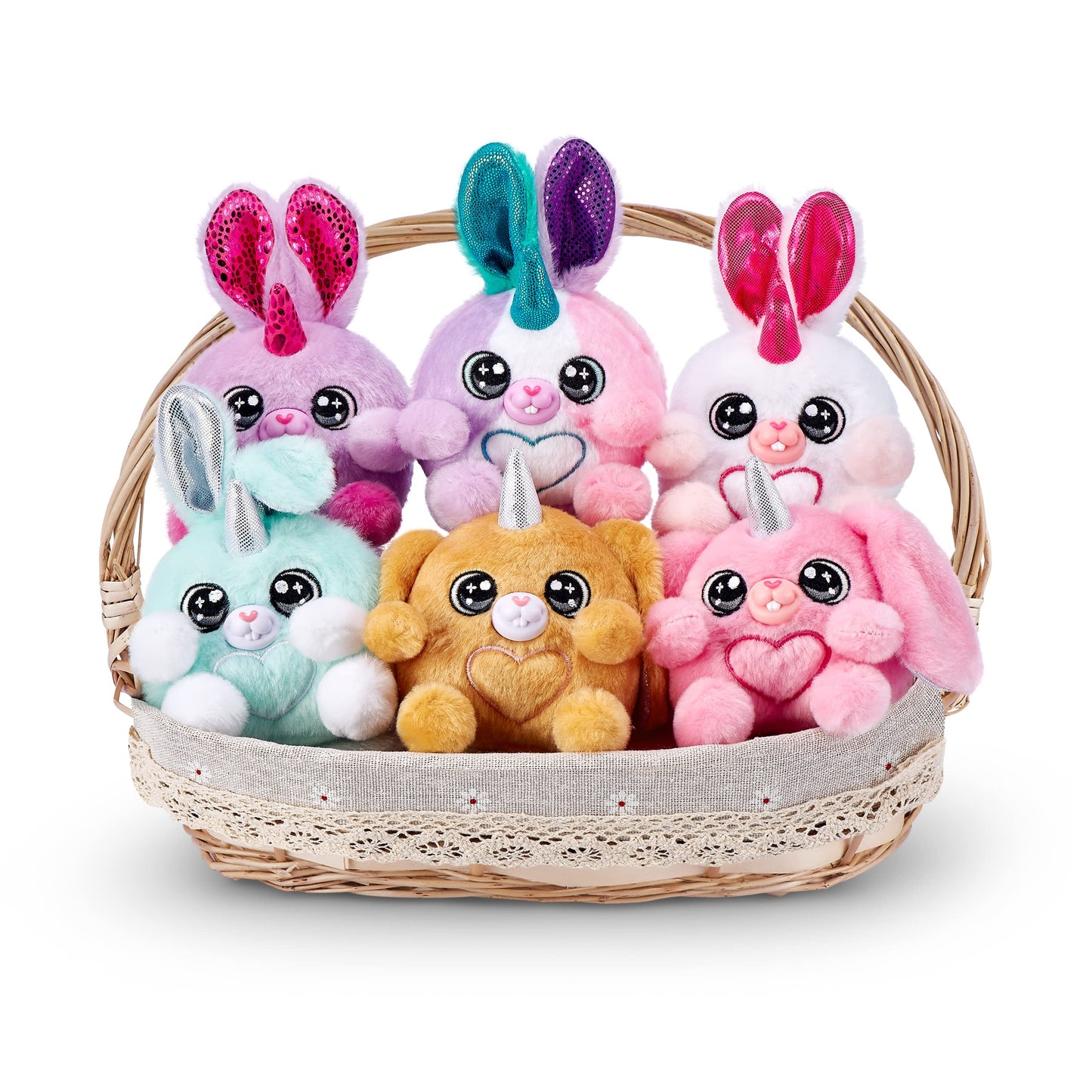 Rainbocorns Bunnycorn Surprise 2 Pack - Multi Color Collectible Plush Stuffed Animal, Cotton, Ages 3+