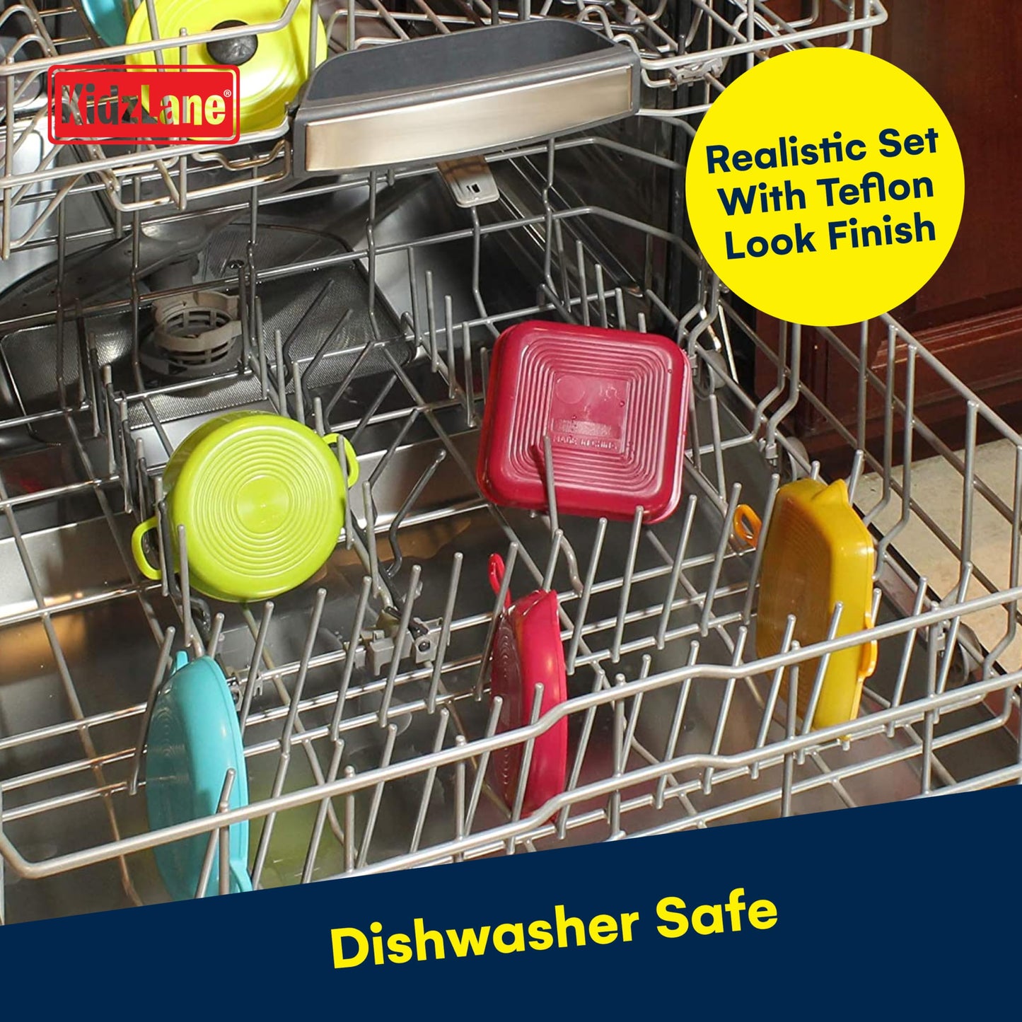 Kidzlane Play Tea Set, 15+ Durable Plastic Pieces, Safe and BPA Free for Childrens Tea Party and Fun