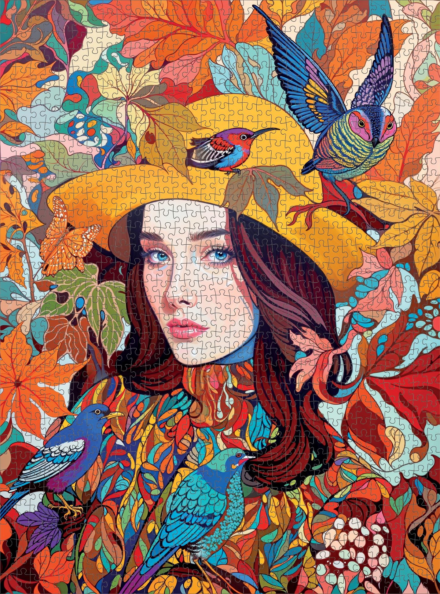 Cross & Glory 1000 Piece Jigsaw Puzzle - Wings and Whispers of Autumn, Large 20"x27", Satin Finish, CG-M-098, Cardboard