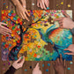 PICKFORU 1000-Piece Hummingbird Puzzle - Colorful Tree of Life, 27.5" x 19.7" Jigsaw for Adults, Difficult Challenge