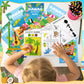 BWkoss Summer Activity Books for Kids-24Pcs Hawaii Mini Games Coloring Book Set Bulk Mazes Word Search Word Scramble Games Bookl