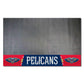 FANMATS 14213 New Orleans Pelicans Vinyl Grill Mat - 26in. x 42in. - Deck Patio Protective Mat | Oil, flame, and UV resistant