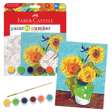 Faber-Castell Paint By Number Museum Series - Paint Your Own Sunflowers By Vincent Van Gogh (Packaging May Vary)