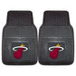 FANMATS 9318 Miami Heat 2-Piece Heavy Duty Vinyl Car Mat Set, Front Row Floor Mats, All Weather Protection, Universal Fit, Deep 