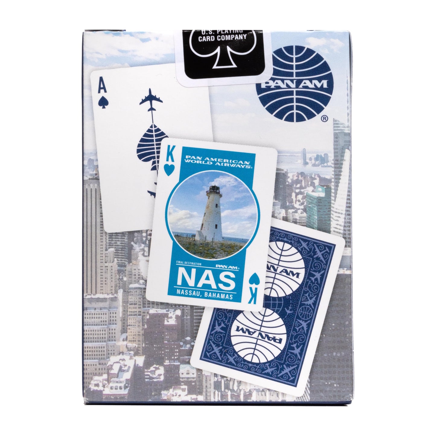 Bicycle Pan Am Air Playing Cards 2 Pack with Travel Tin - enhanced game-style Size Decks for Card Games - Classic Pan Am Design