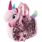 Little Jupiter Plush Pet Set W/Purse - Unicorn Stuffed Animals For Girls - Unicorn Plush Gift For Age 4-7 (Pink Unicorn)