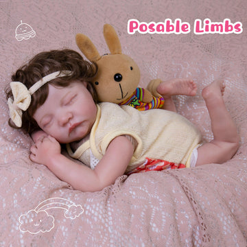 Ekokiz Reborn Baby Dolls 17-Inch Realistic Newborn Baby Doll Full Body Vinyl Sleeping Real Life Baby Dolls With Clothes And Toy