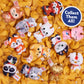 Just Play Super Happy Fortune World Mini Collectible Stylized Plush Stuffed Animals, Pack Of 3, Kids Toys For Ages 3 Up