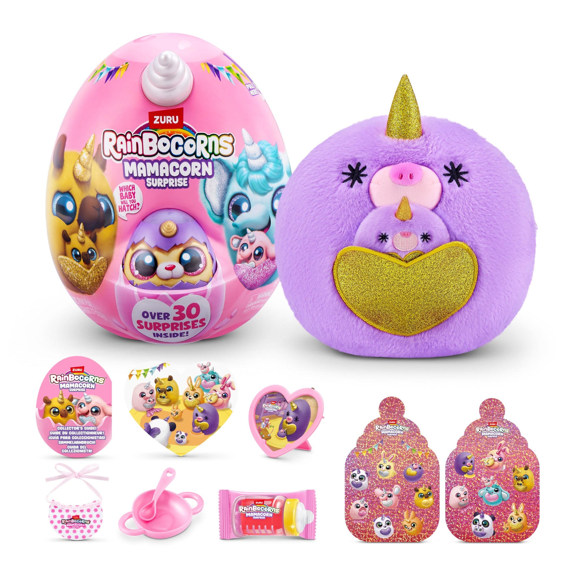 Rainbocorns Mamacorn Surprise by ZURU  Collectible Plush Toy for Girls 3+