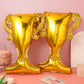 ABOOFAN 5Pcs Gold Foil Balloons Trophy Mylar Balloons for Basketball Football Soccer Anniversary Birthday Party Decor Supplies